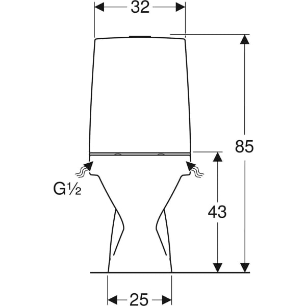 WC-istuin IDO Seven D 38310 Yksitoiminen huuhtelu