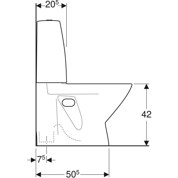 WC-istuin IDO Seven D 38310 Yksitoiminen huuhtelu