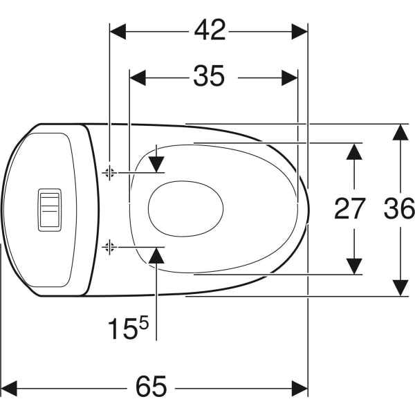 WC-istuin IDO Seven D 38310 Yksitoiminen huuhtelu