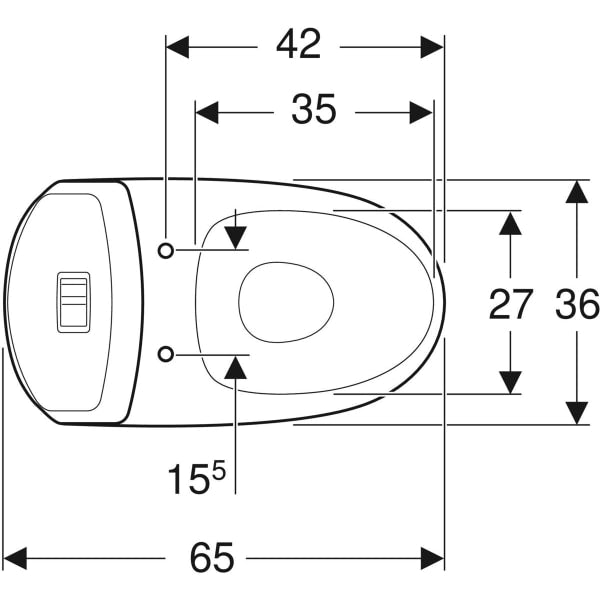 WC-istuin IDO Seven D 11 korkea, 35611-01 Yksitoiminen huuhtelu