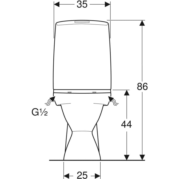 WC-istuin Ido Glow 60 kanneton kiinnitysrei'illä 2-huuhtelu